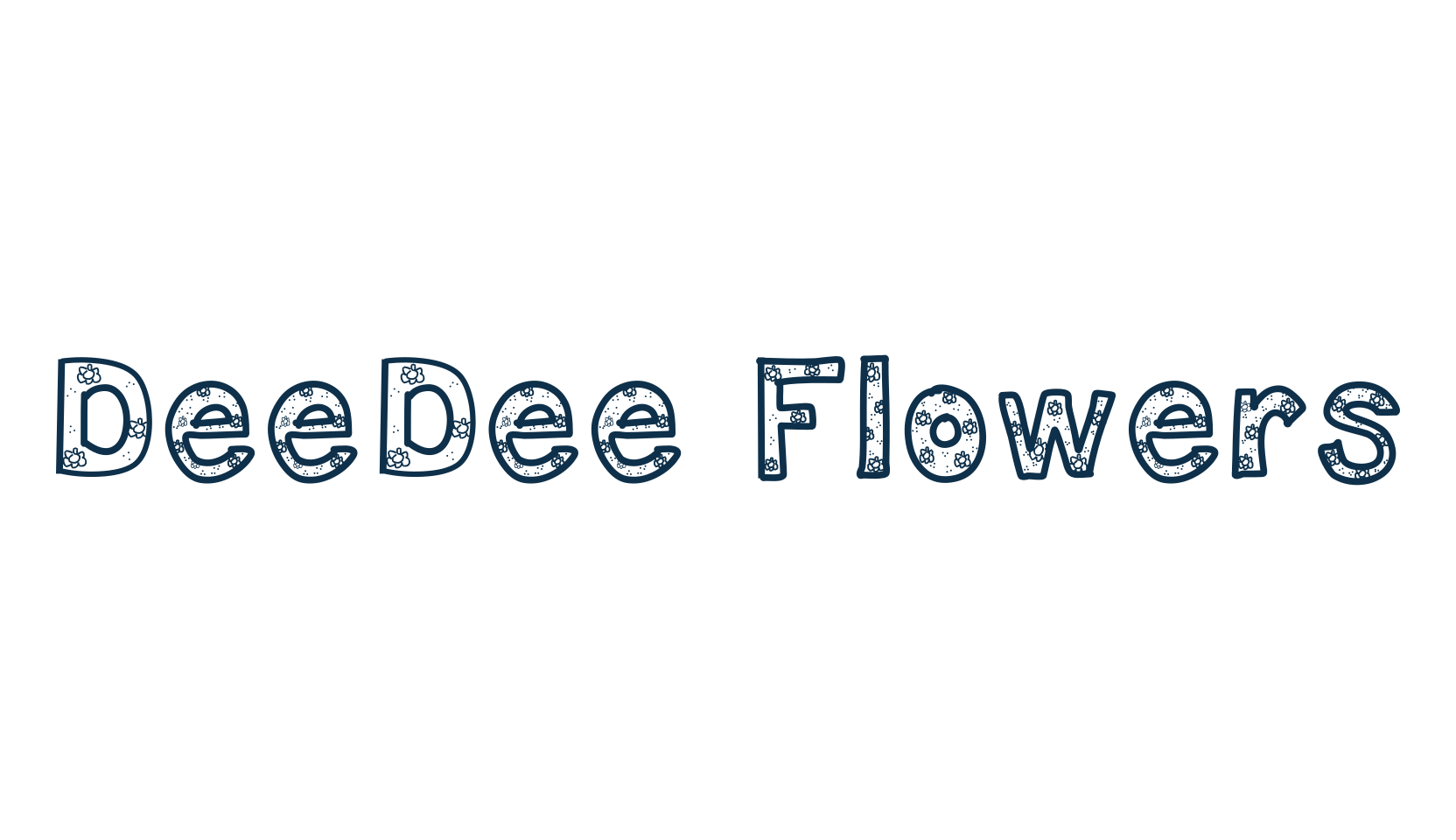 DeeDee Flowers, decorative font preview