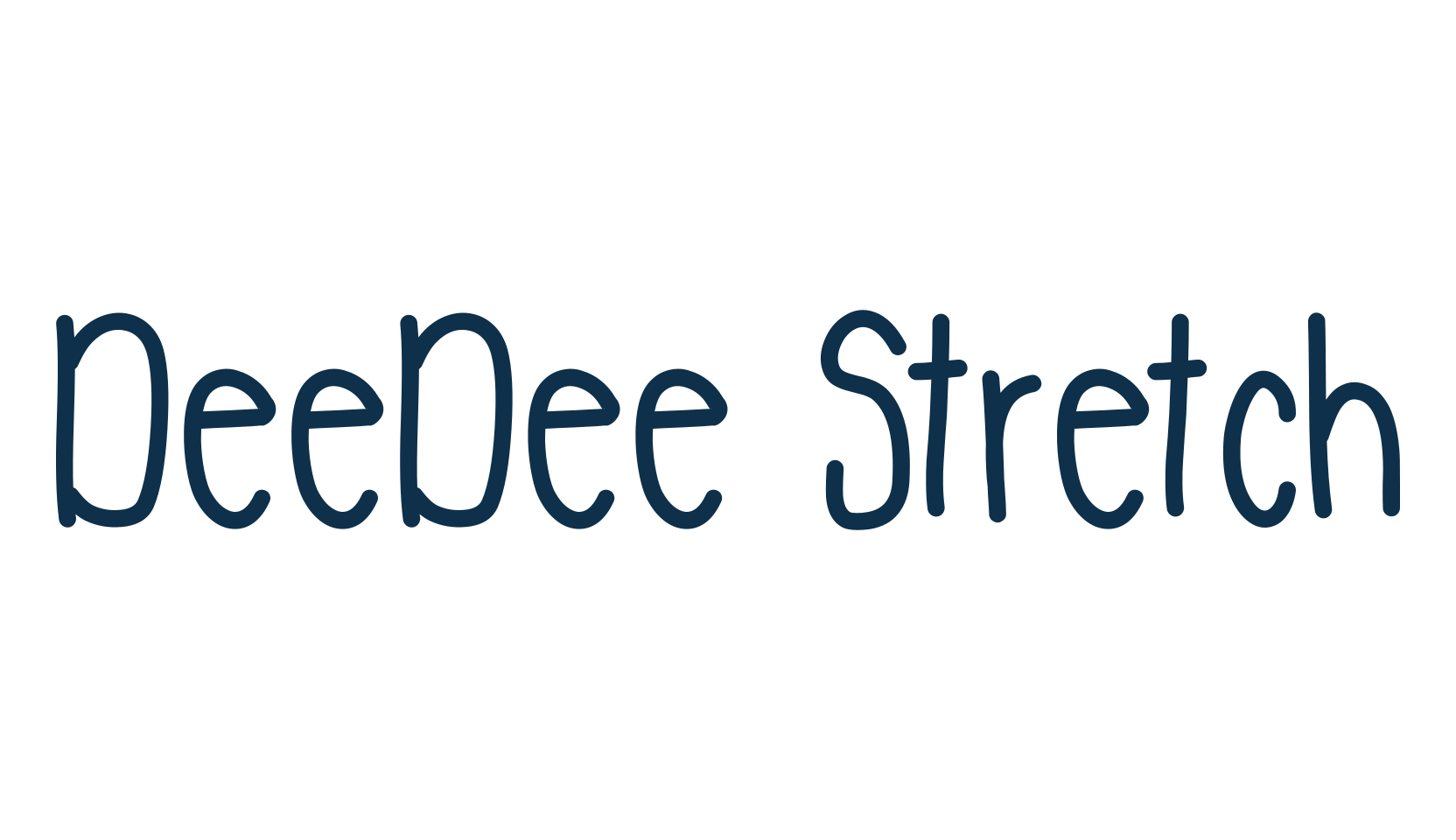 DeeDee Stretch, script handwritten fancy decorative calligraphy font preview