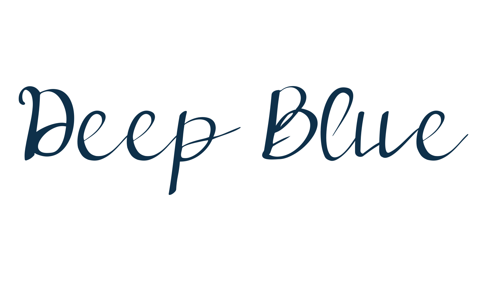 Deep Blue, script handwritten fancy decorative calligraphy font preview