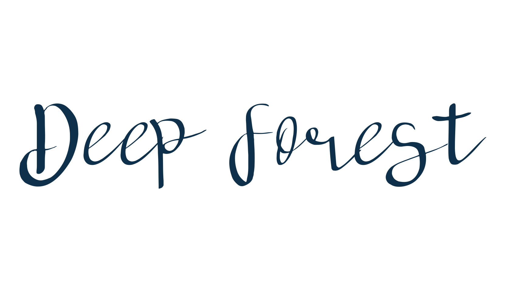 Deep Forest, script handwritten fancy decorative calligraphy font preview