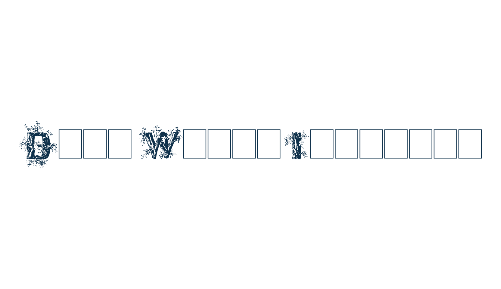 Deep Woods Initials, display market font preview