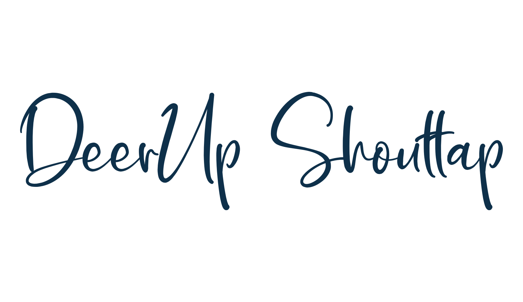 DeerUp Shouttap, fancy various decorative script calligraphy font preview