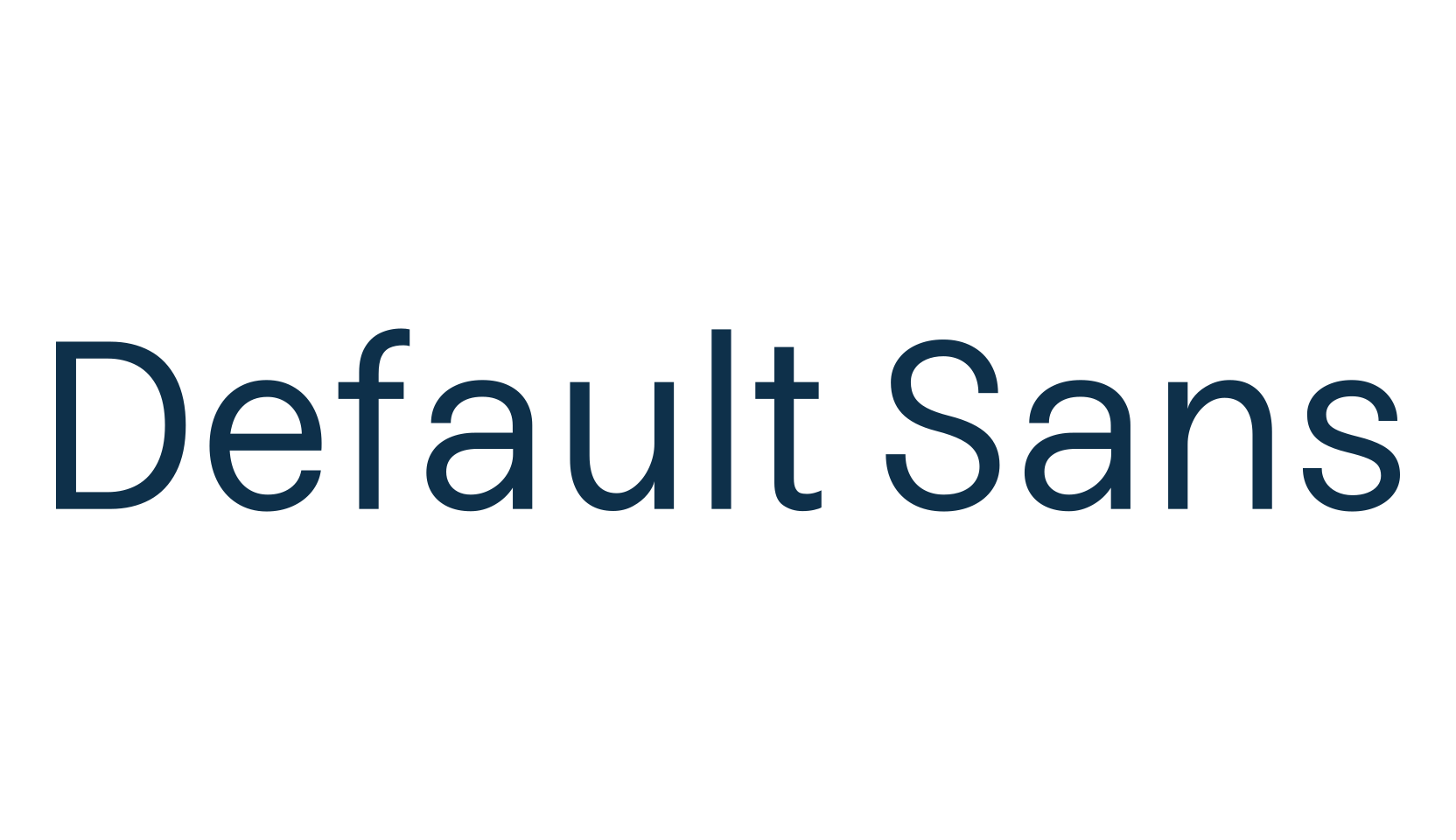 Default Sans, sans serif font preview
