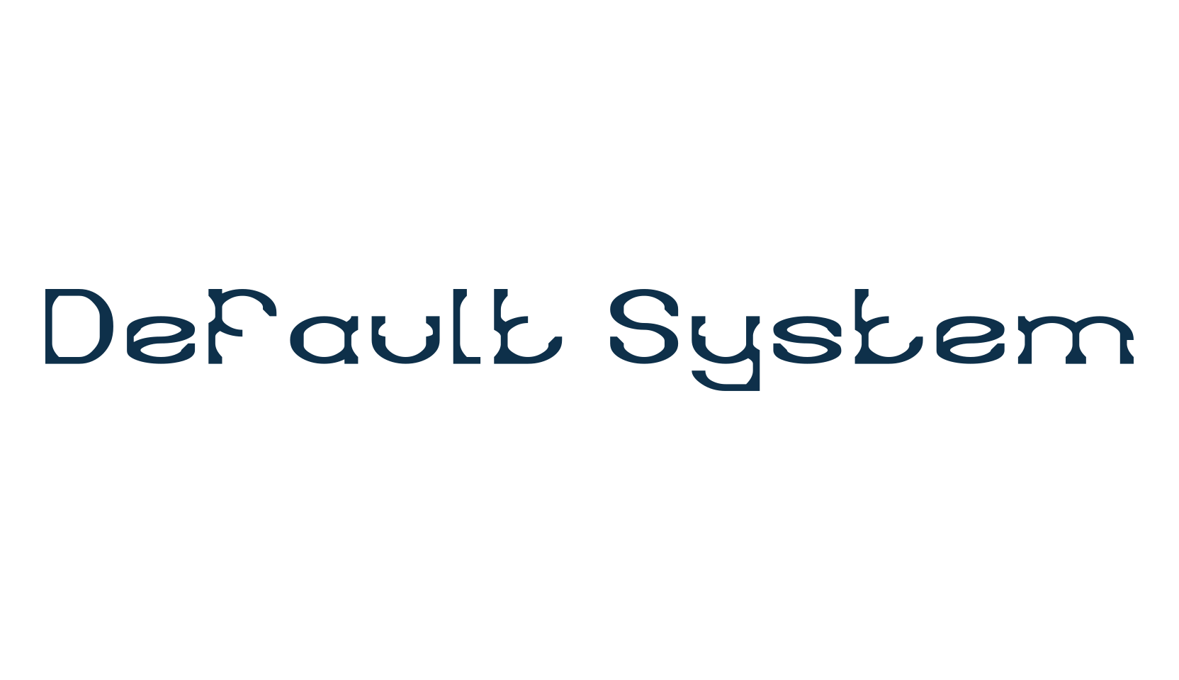 Default System, techno sci-fi font preview