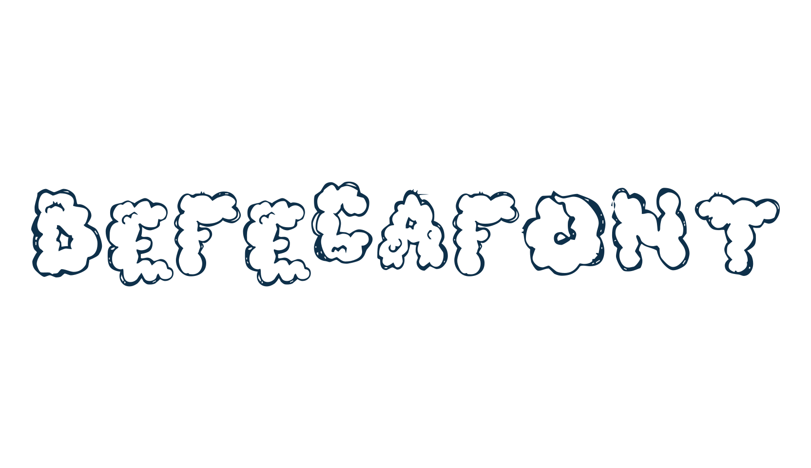 Defecafont, fancy decorative font preview