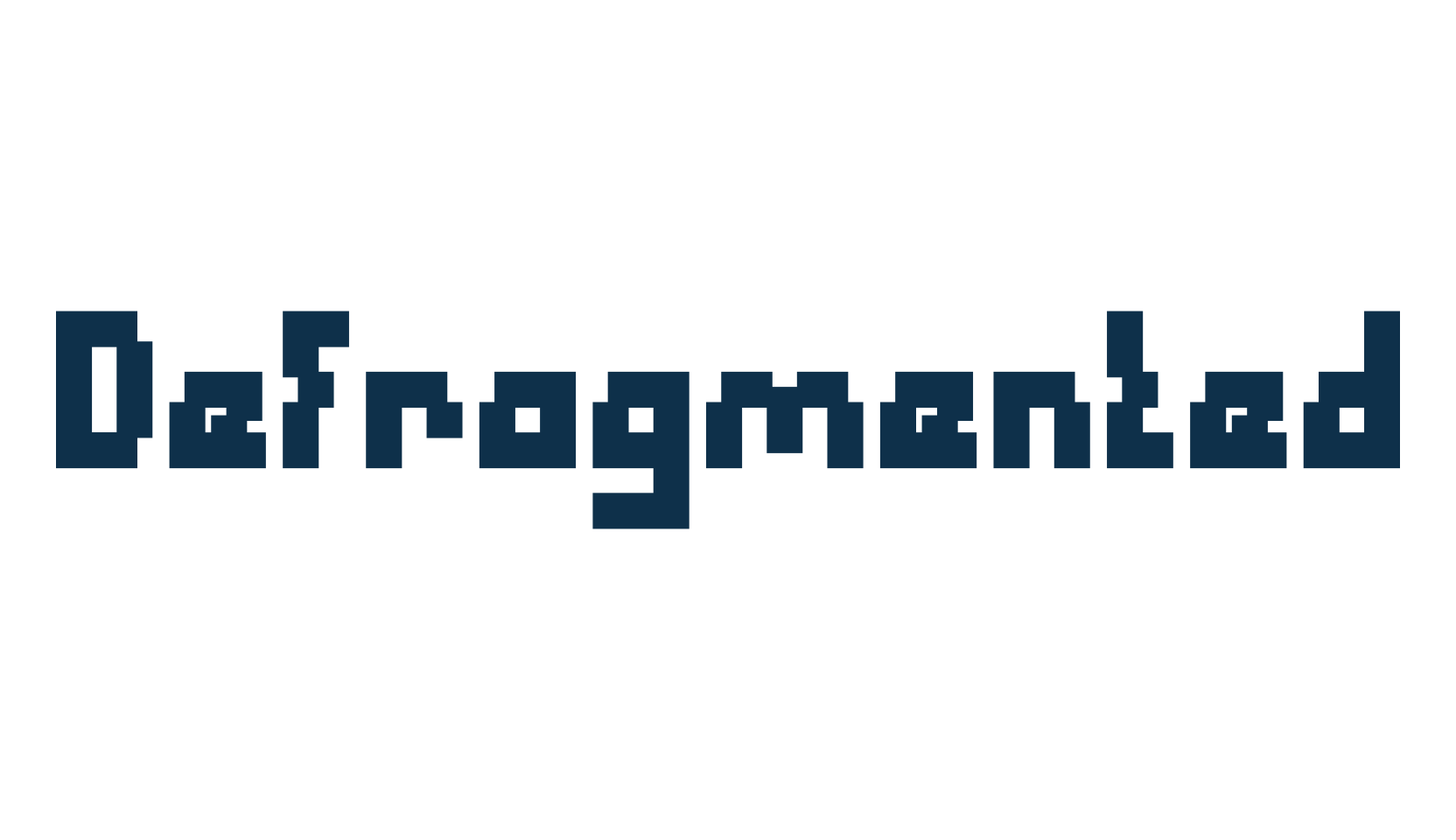 Defragmented, square font preview