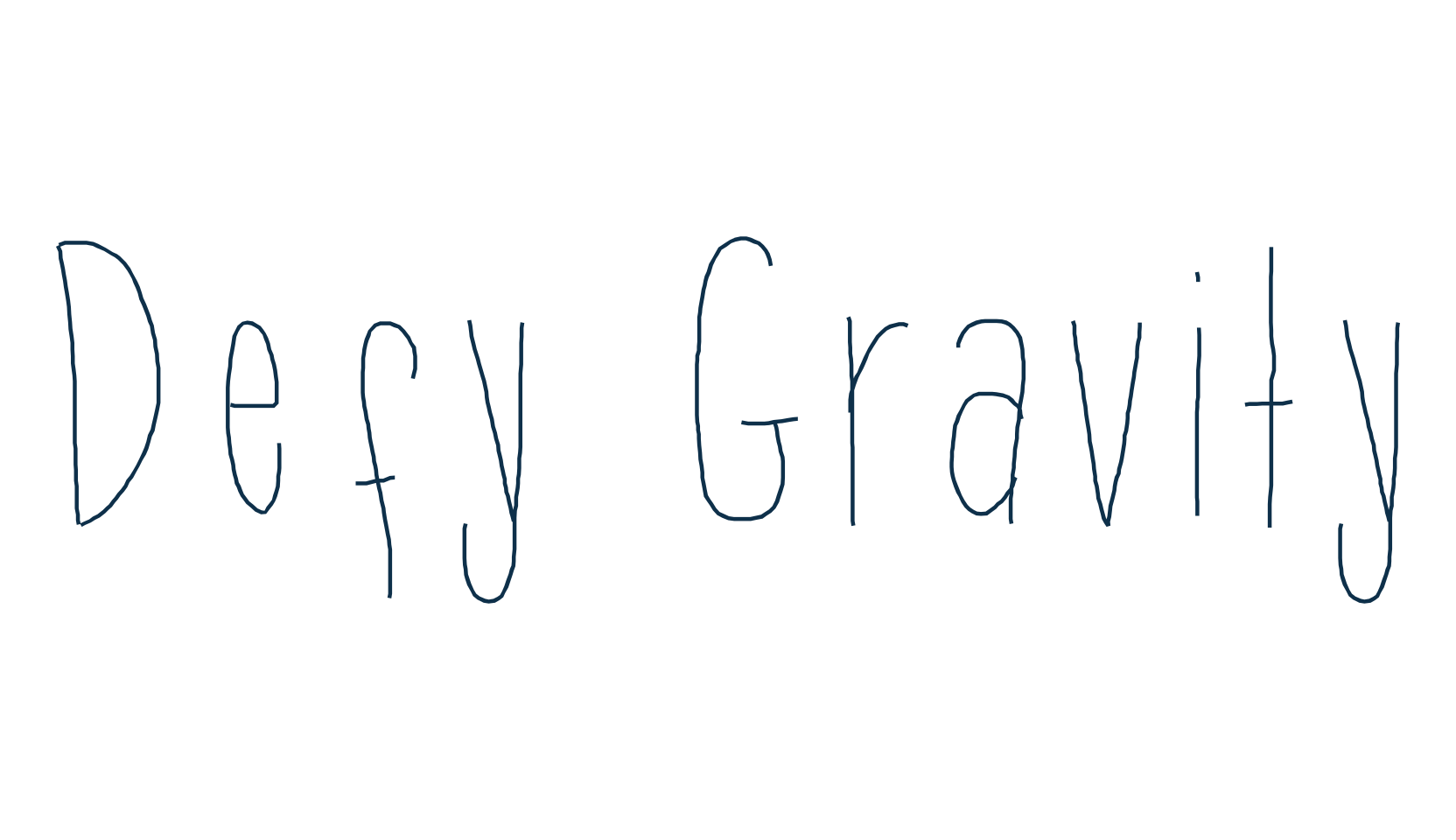 Defy Gravity, script handwritten fancy decorative calligraphy font preview