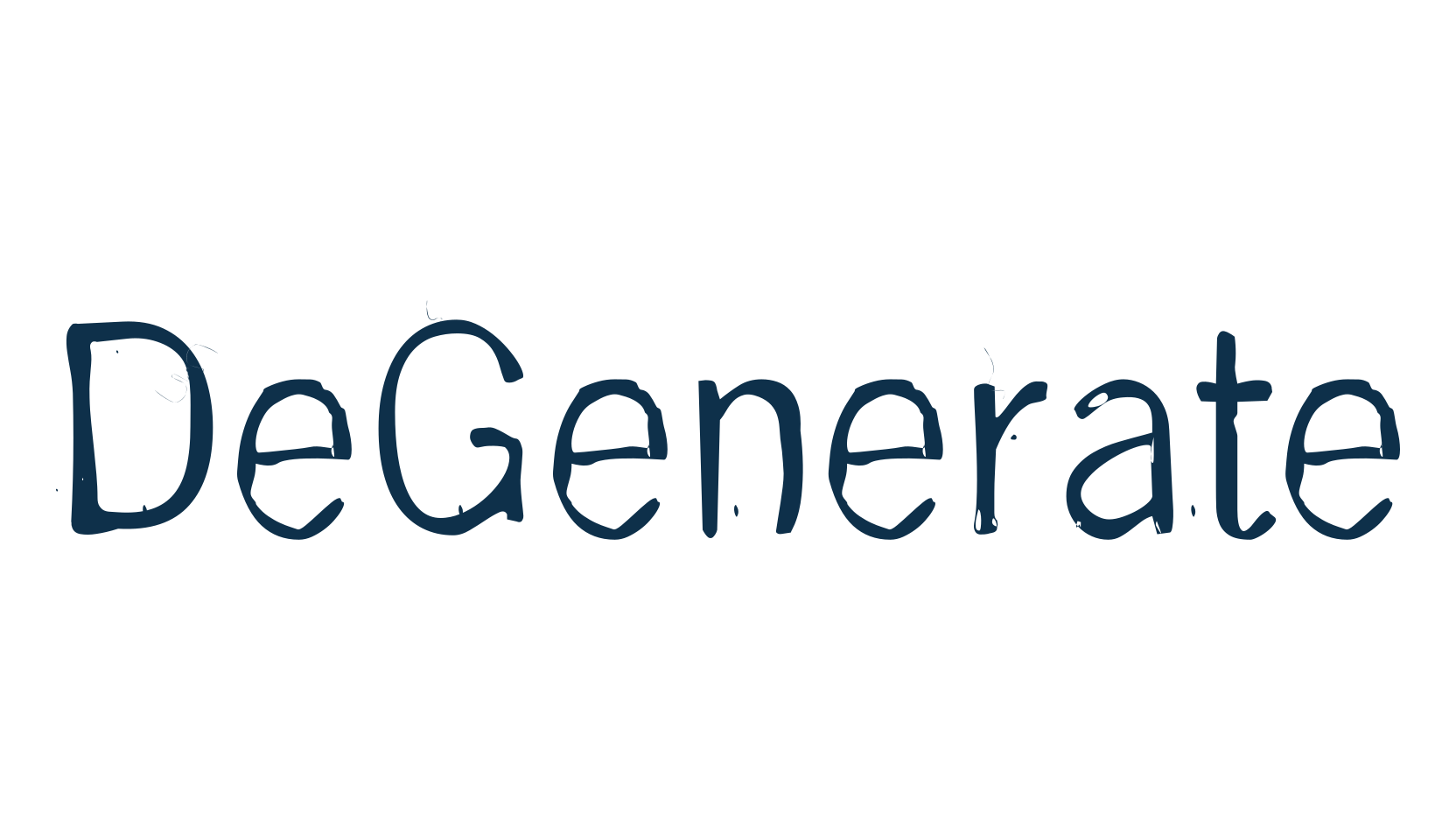 DeGenerate, fancy eroded decorative font preview