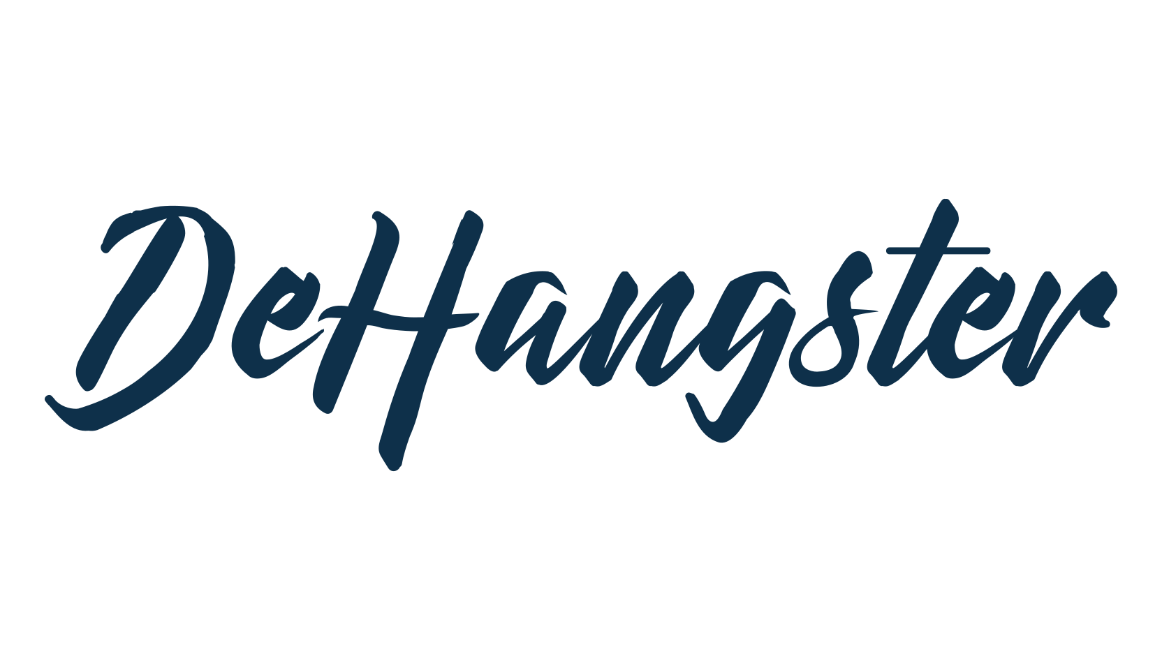 DeHangster, script brush fancy decorative calligraphy font preview