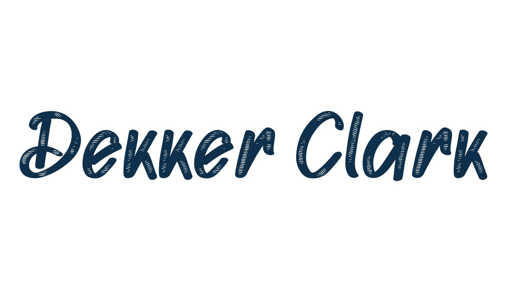 Dekker Clark, script brush fancy decorative calligraphy font preview