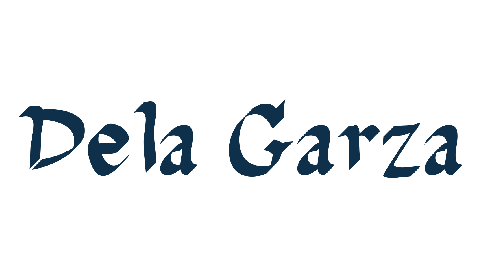 Dela Garza, fancy various decorative script calligraphy font preview