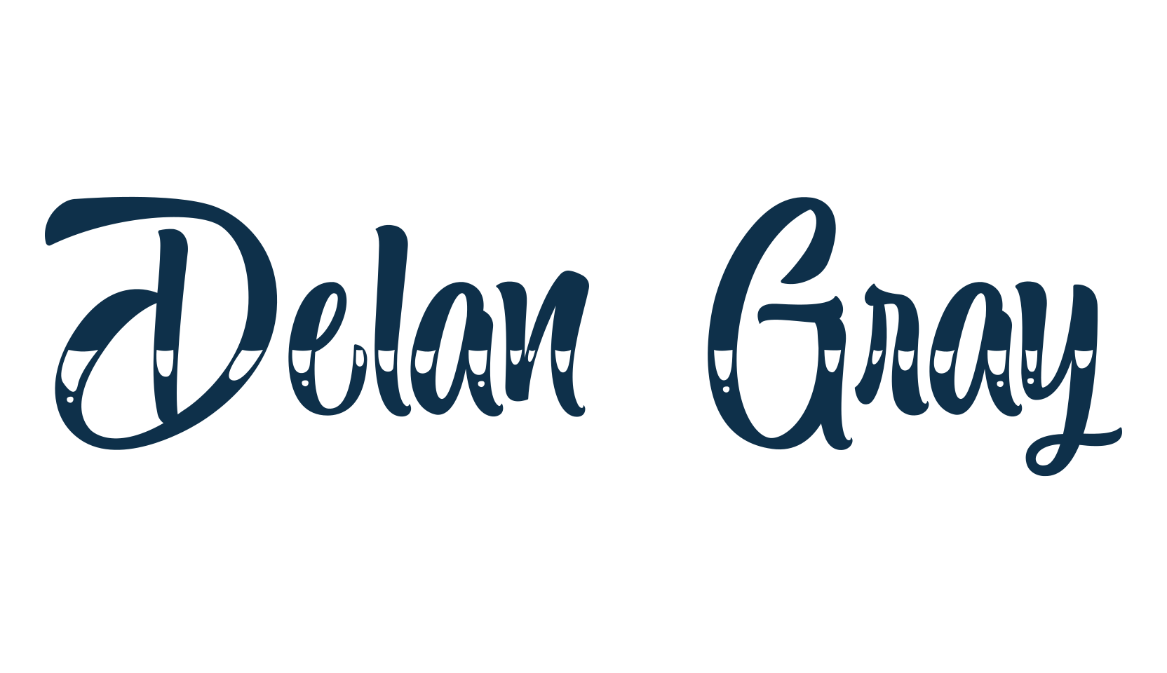Delan Gray, fancy decorative font preview
