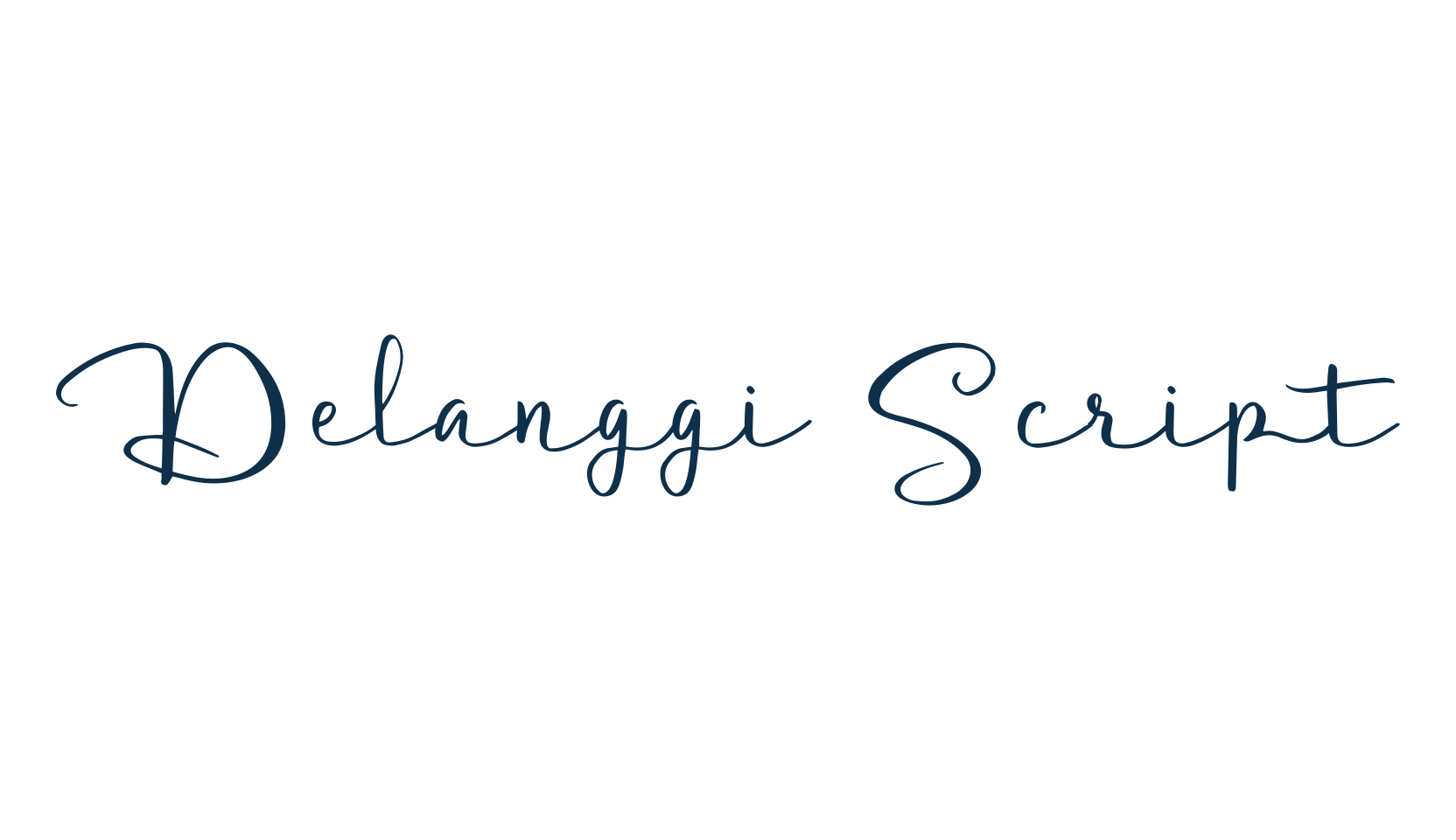 Delanggi Script, handwriting font preview