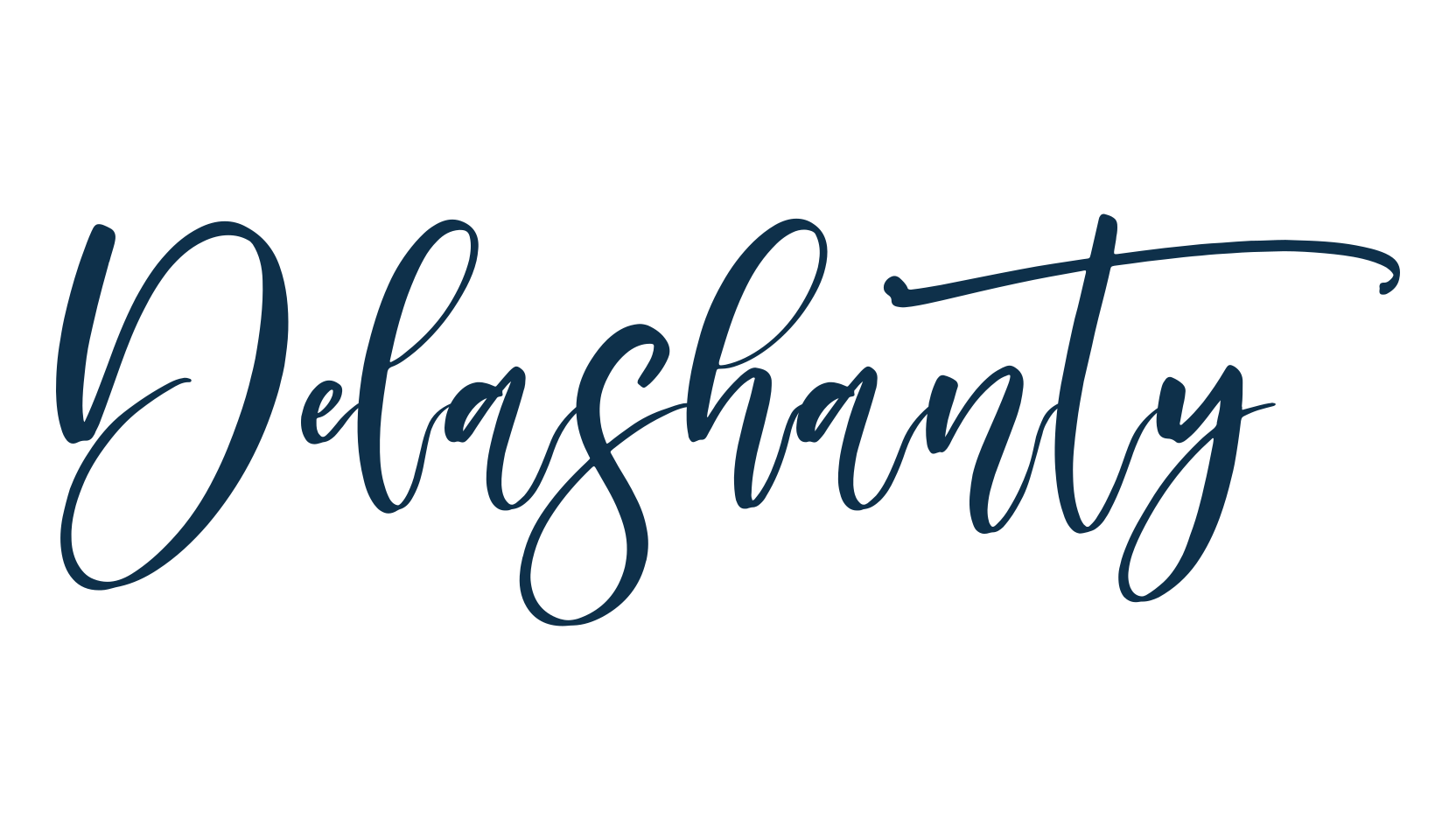 Delashanty, script calligraphy fancy decorative font preview