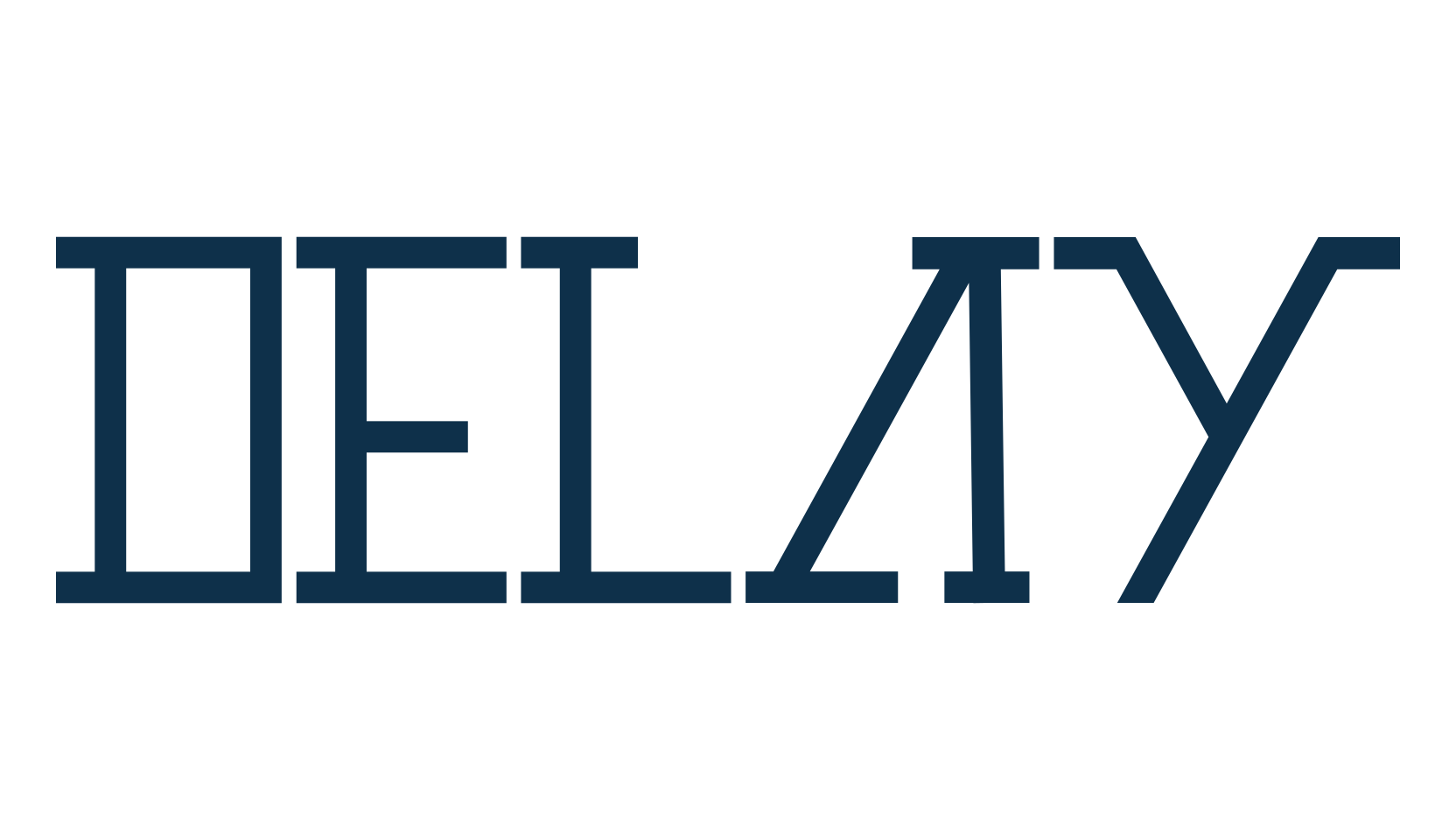 Delay, fancy various decorative font preview