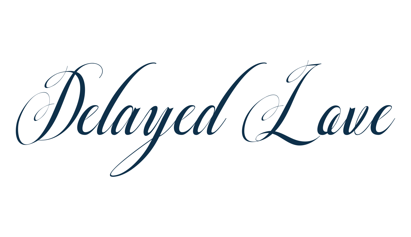 Delayed Love, script calligraphy fancy decorative font preview