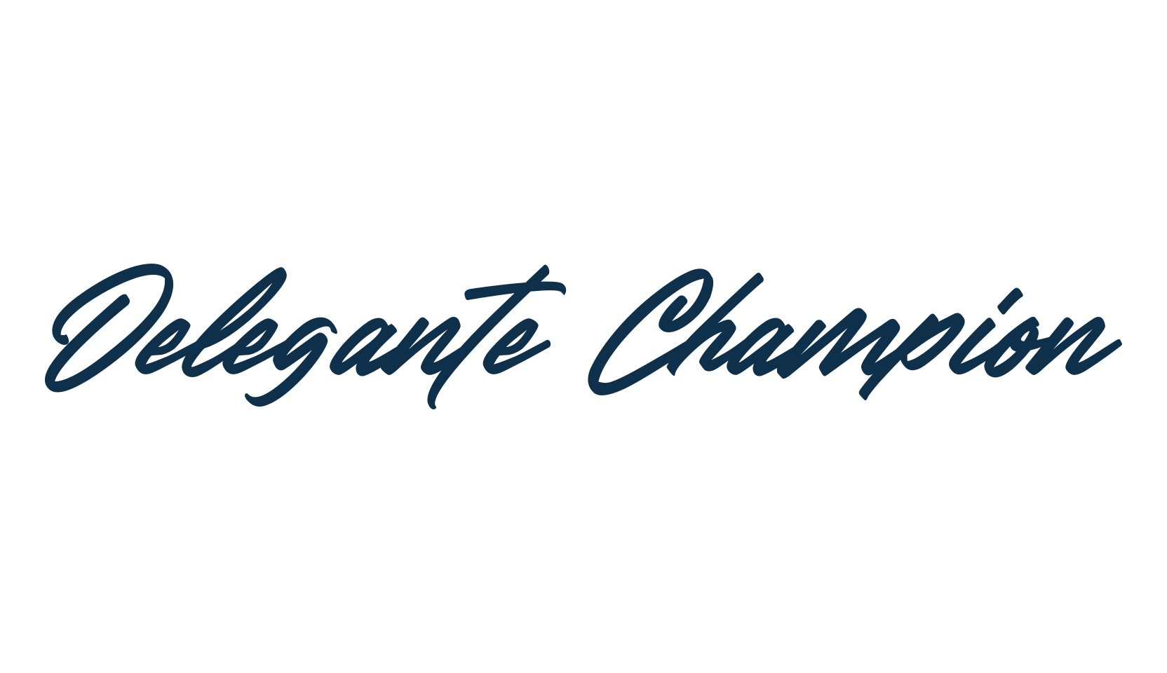 Delegante Champion, handwriting font preview