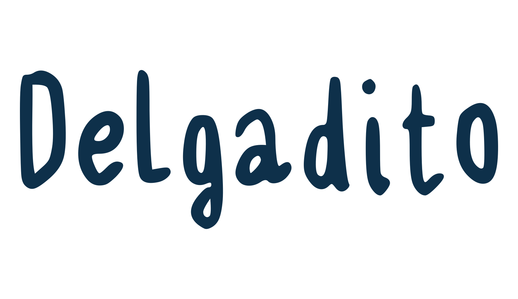 Delgadito, handwriting font preview