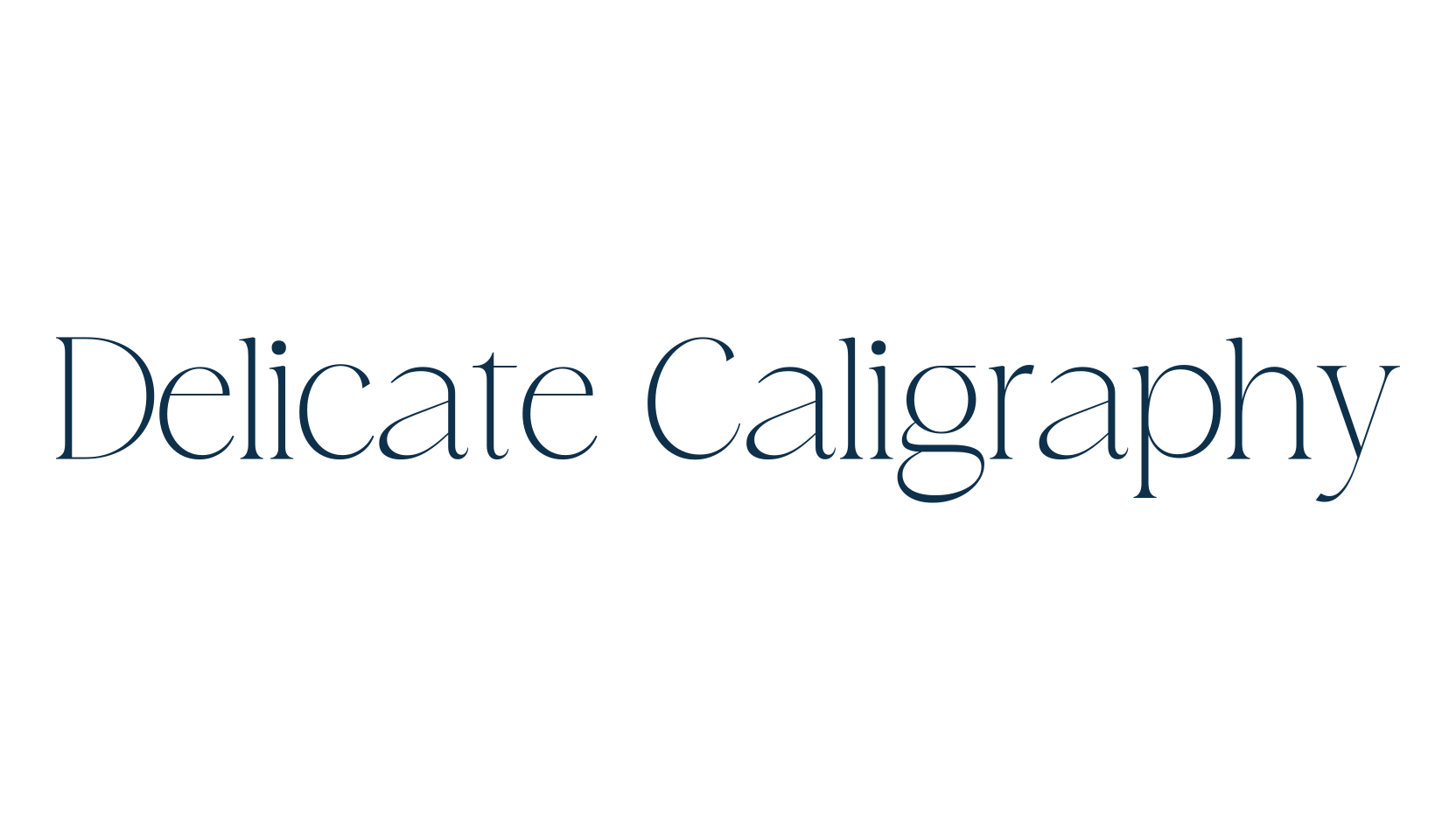 Delicate Caligraphy, basic serif font preview
