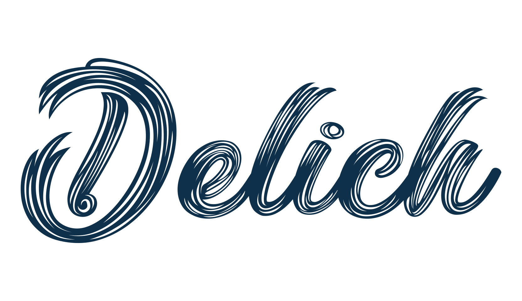 Delich (delich), fancy decorative font preview