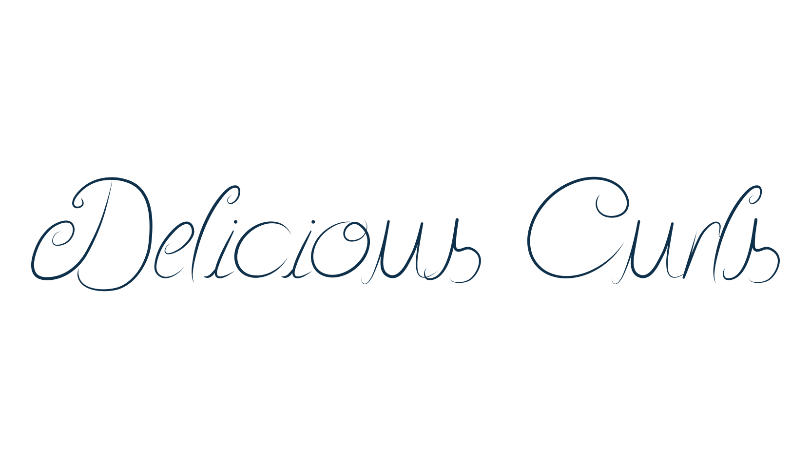 Delicious Curls, fancy curly decorative font preview