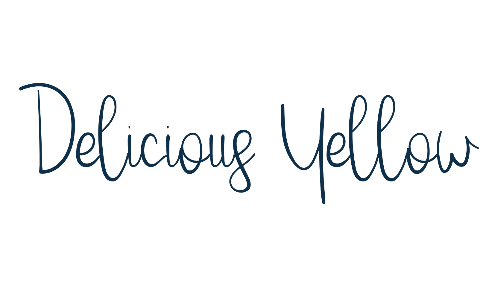 Delicious Yellow, script handwritten fancy decorative calligraphy font preview