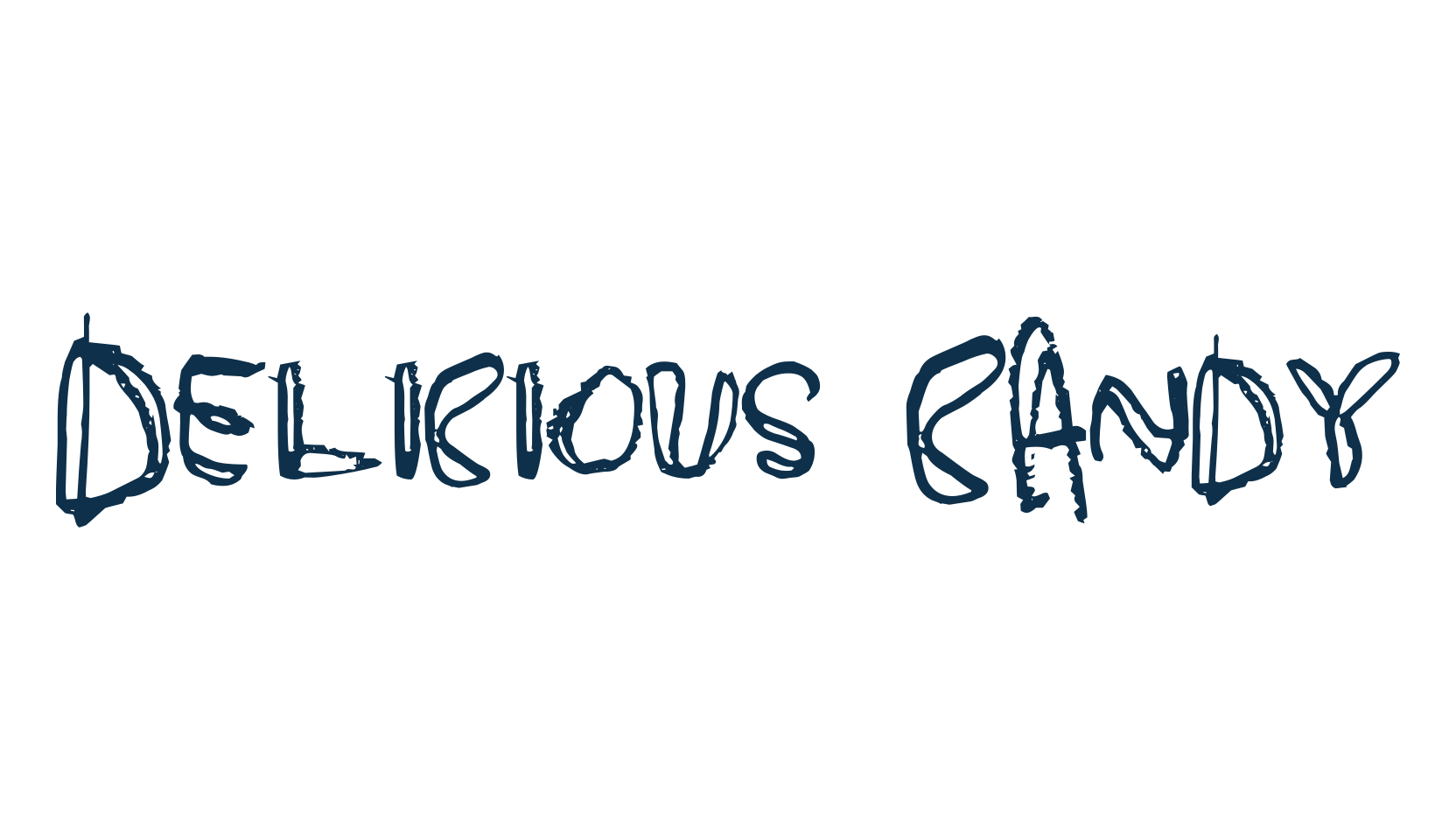 Delicious Candy, script trash fancy decorative calligraphy font preview