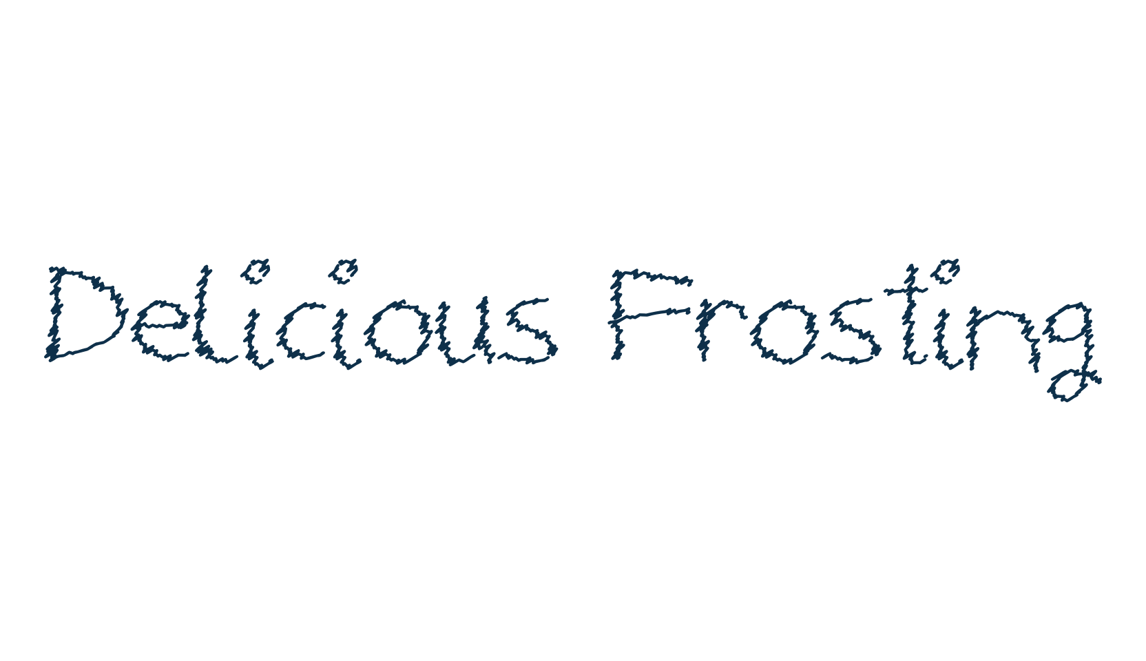 Delicious Frosting, fancy decorative font preview
