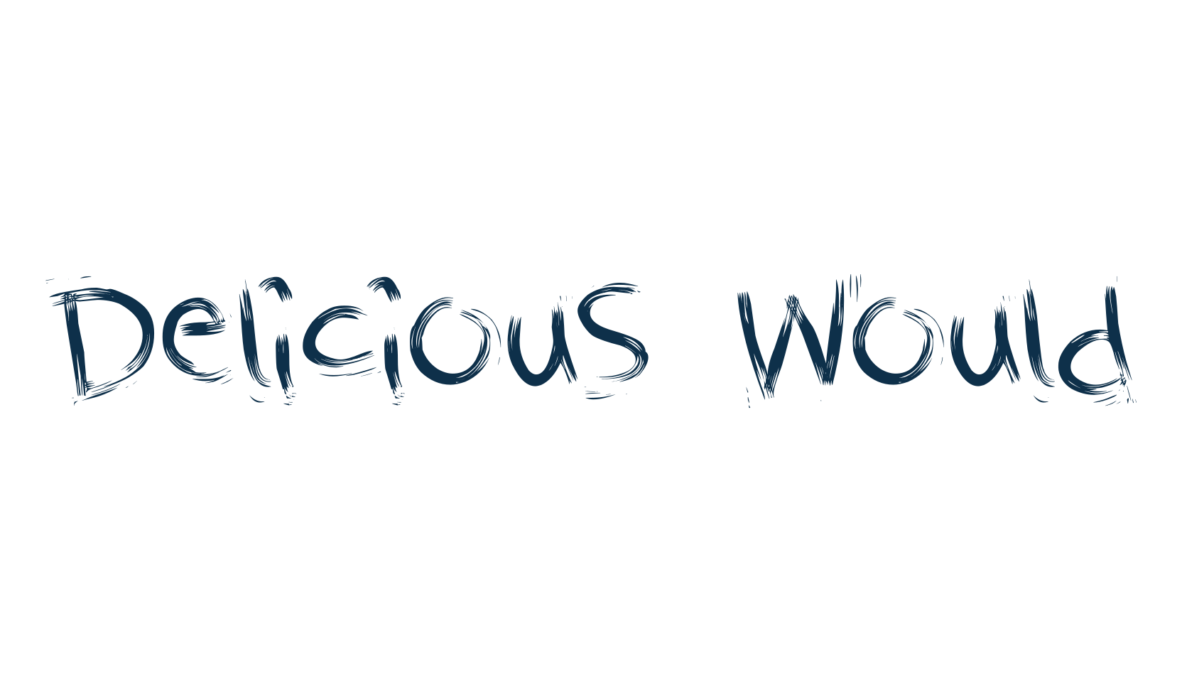 Delicious Would, fancy distorted decorative font preview