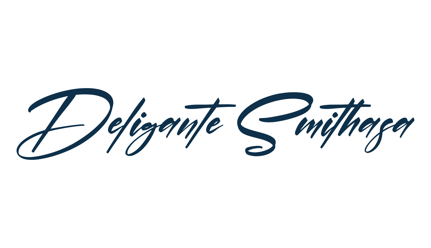 Deligante Smithasa, script handwritten fancy decorative calligraphy font preview