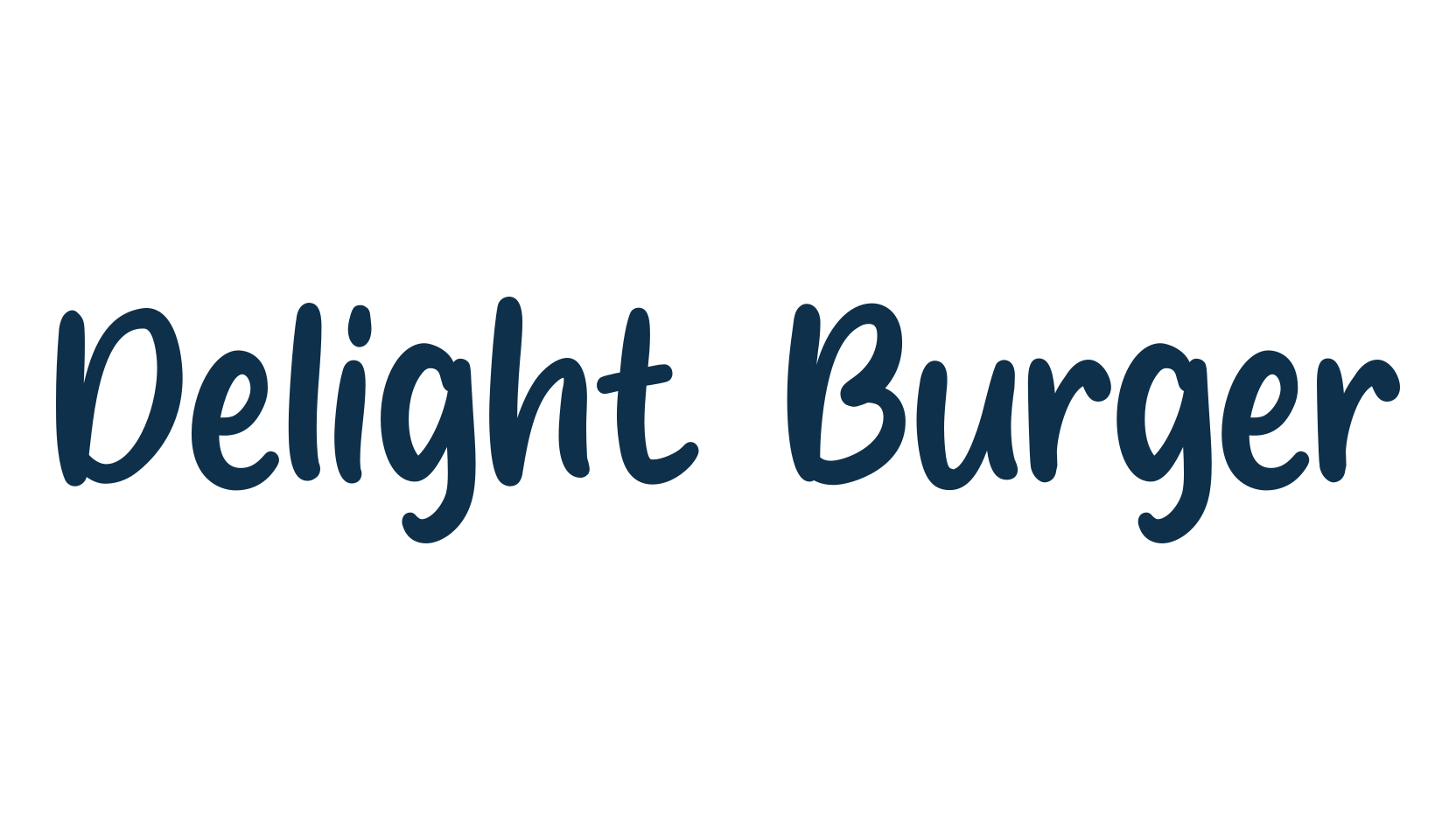 Delight Burger, script handwritten fancy decorative calligraphy font preview