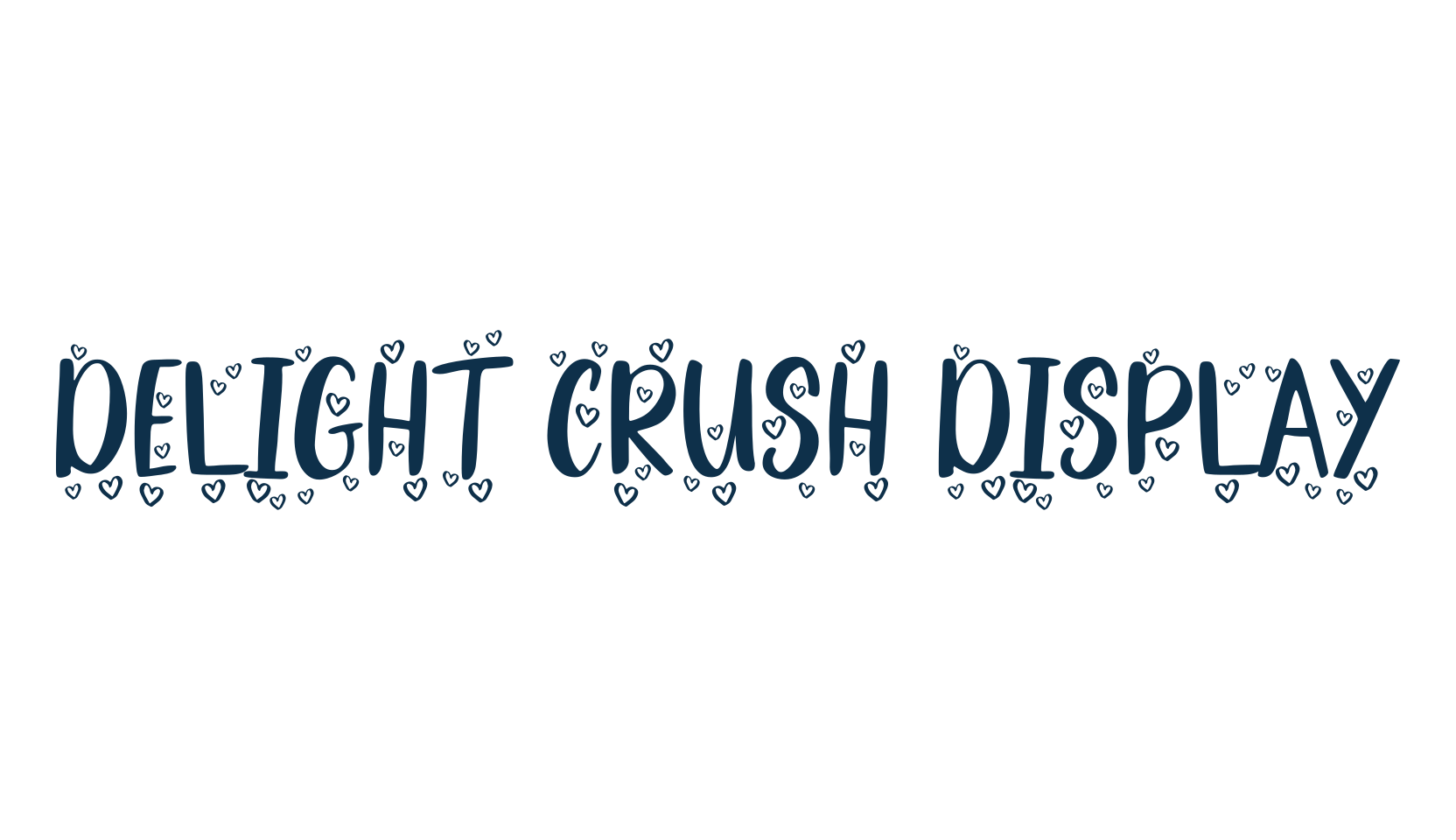 Delight Crush Display, fancy decorative font preview