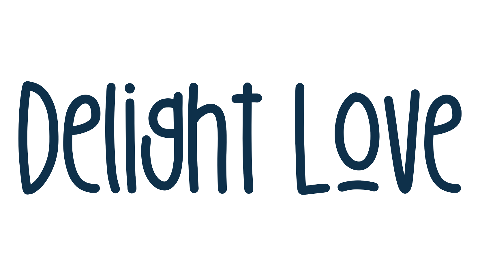 Delight Love, handwriting font preview