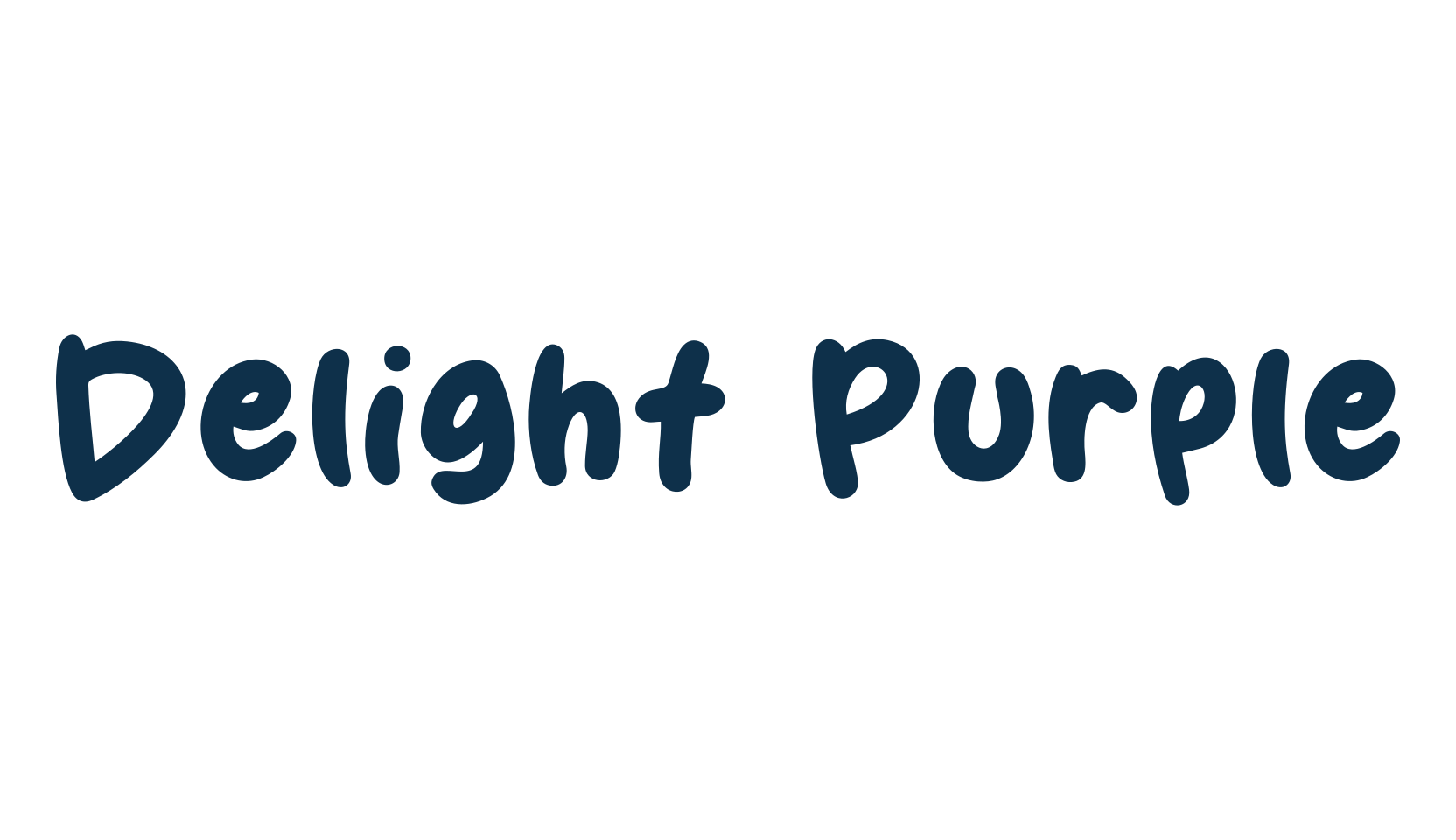 Delight Purple, cartoon font preview