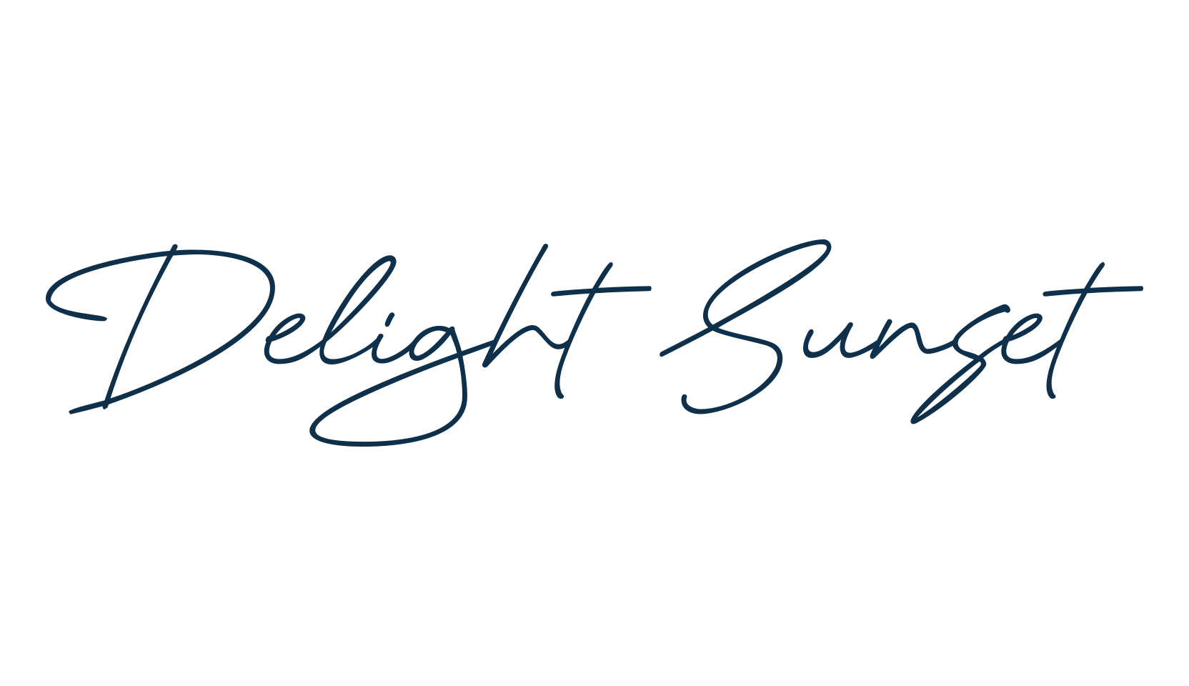 Delight Sunset, handwriting font preview