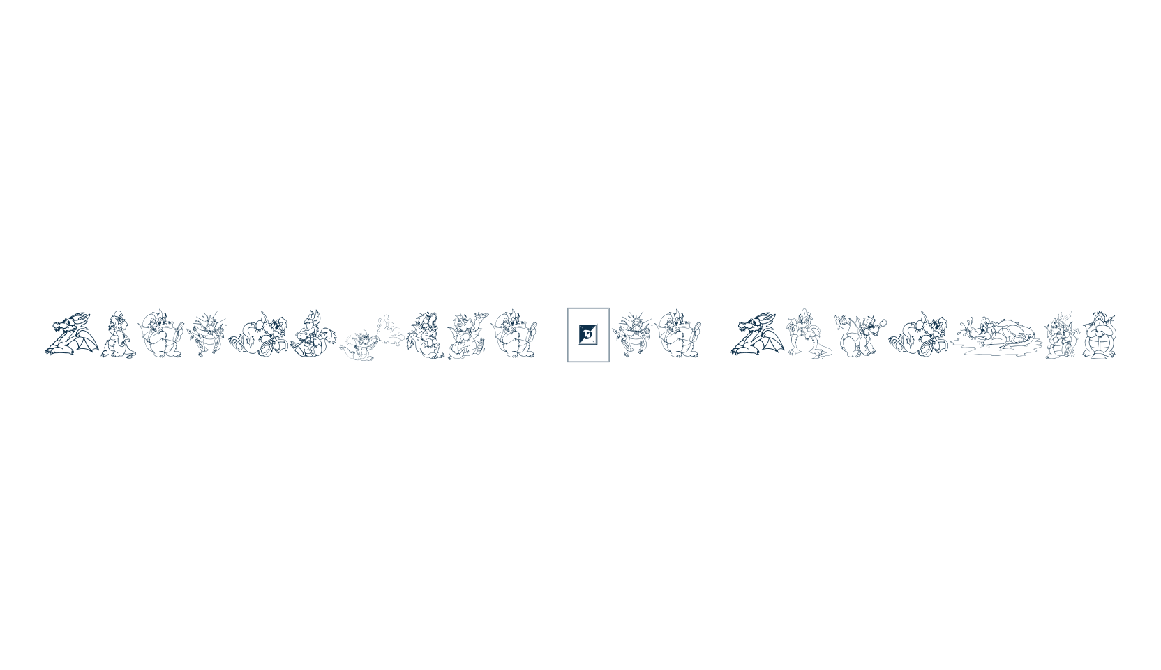 Delightful Lil Dragons, fancy decorative font preview