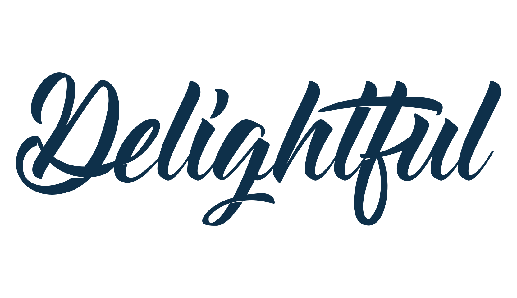 Delightful, calligraphy font preview