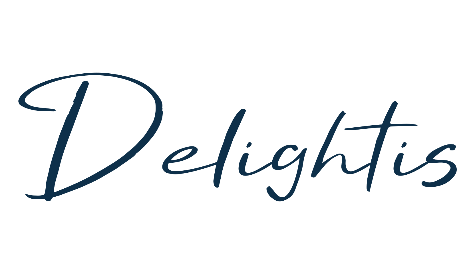 Delightis, script handwritten fancy decorative calligraphy font preview