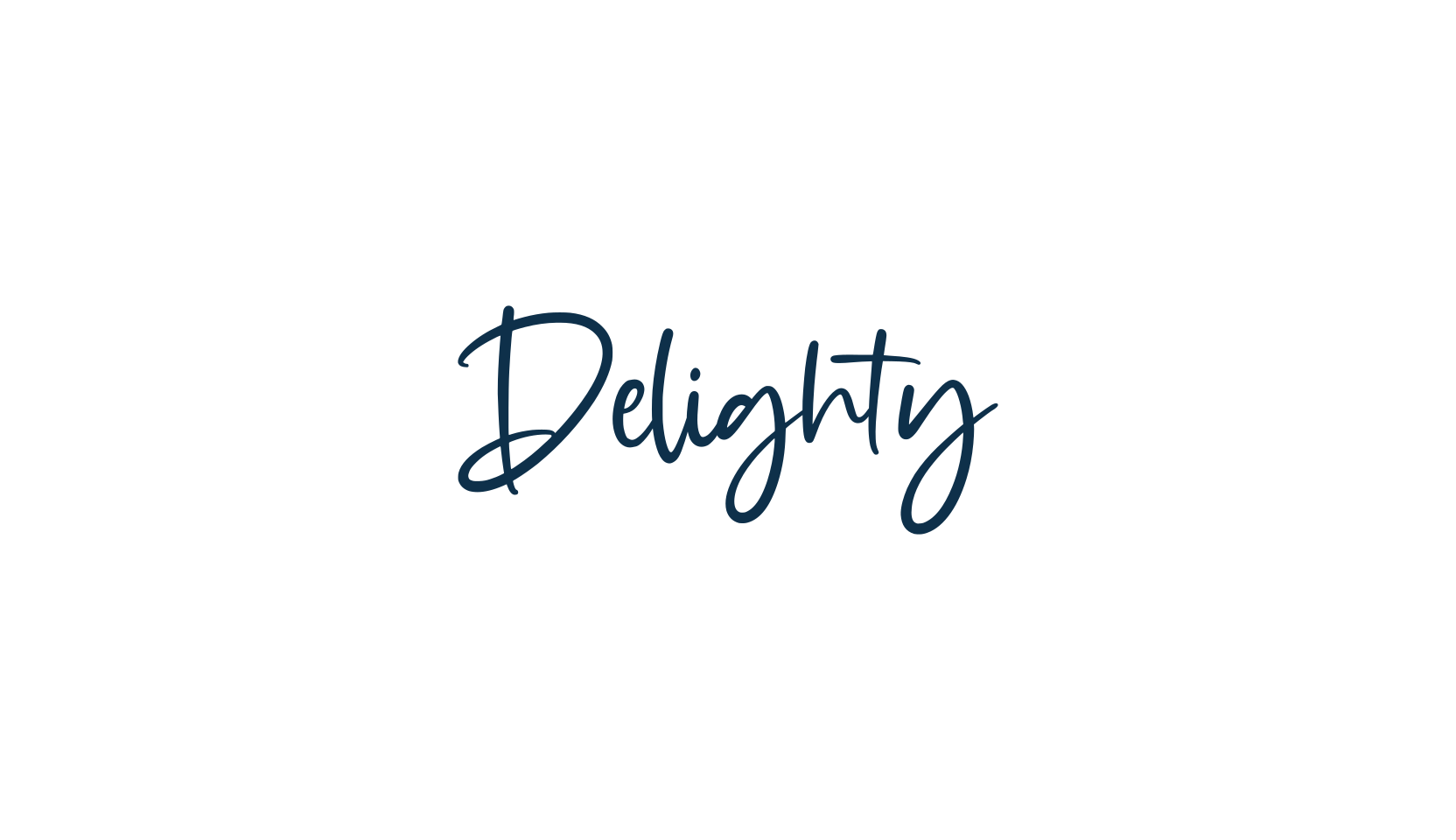 Delighty, script handwritten fancy decorative calligraphy font preview