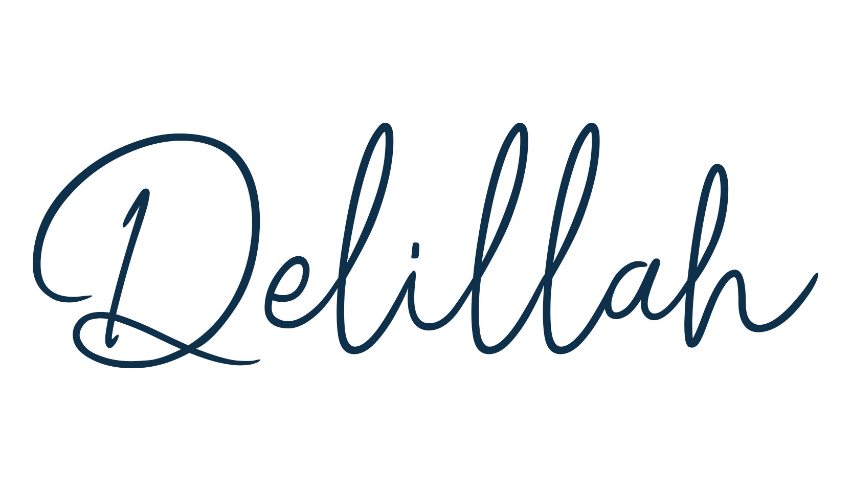 Delillah, script handwritten fancy decorative calligraphy font preview