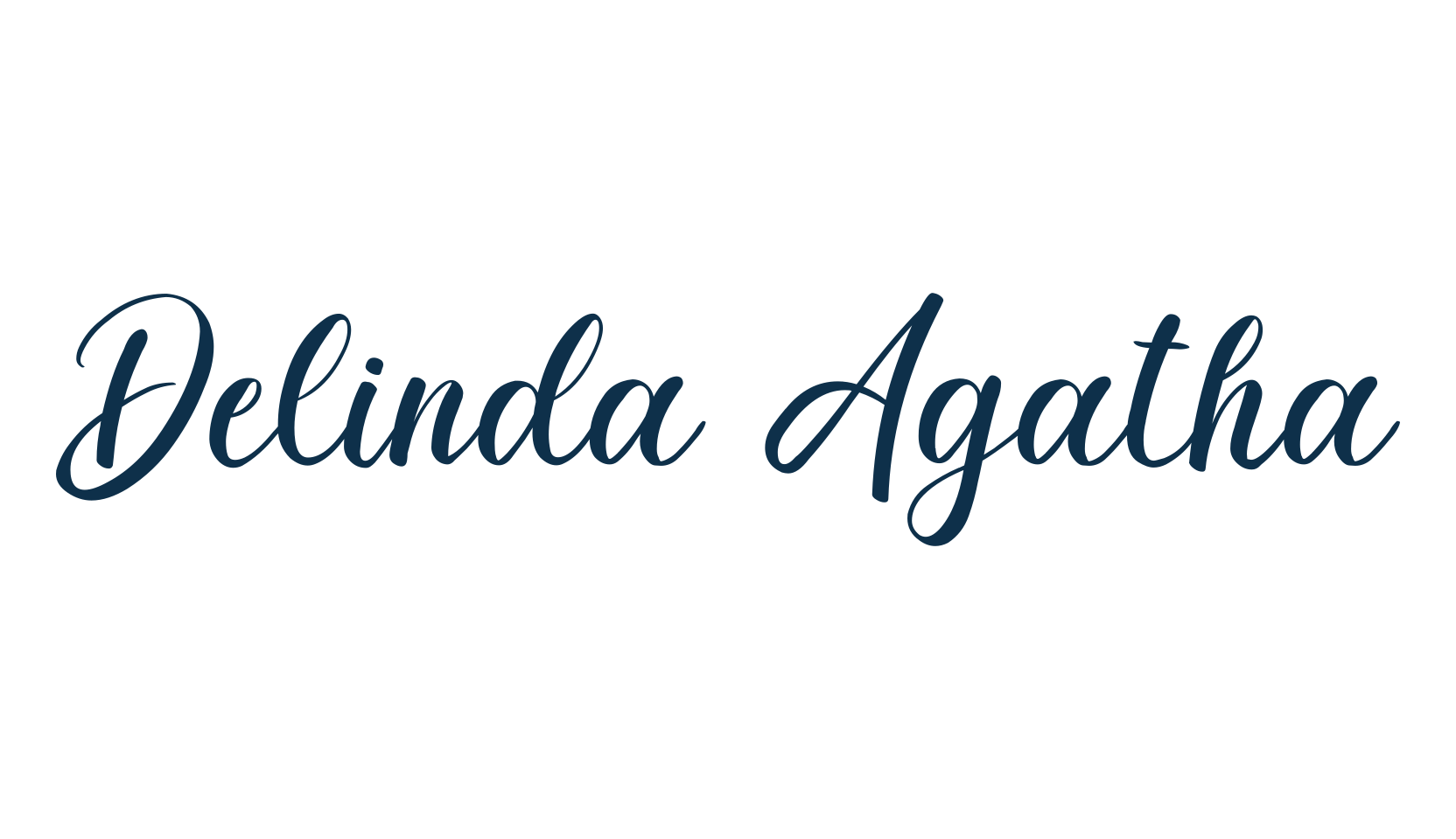 Delinda Agatha, script calligraphy fancy decorative font preview