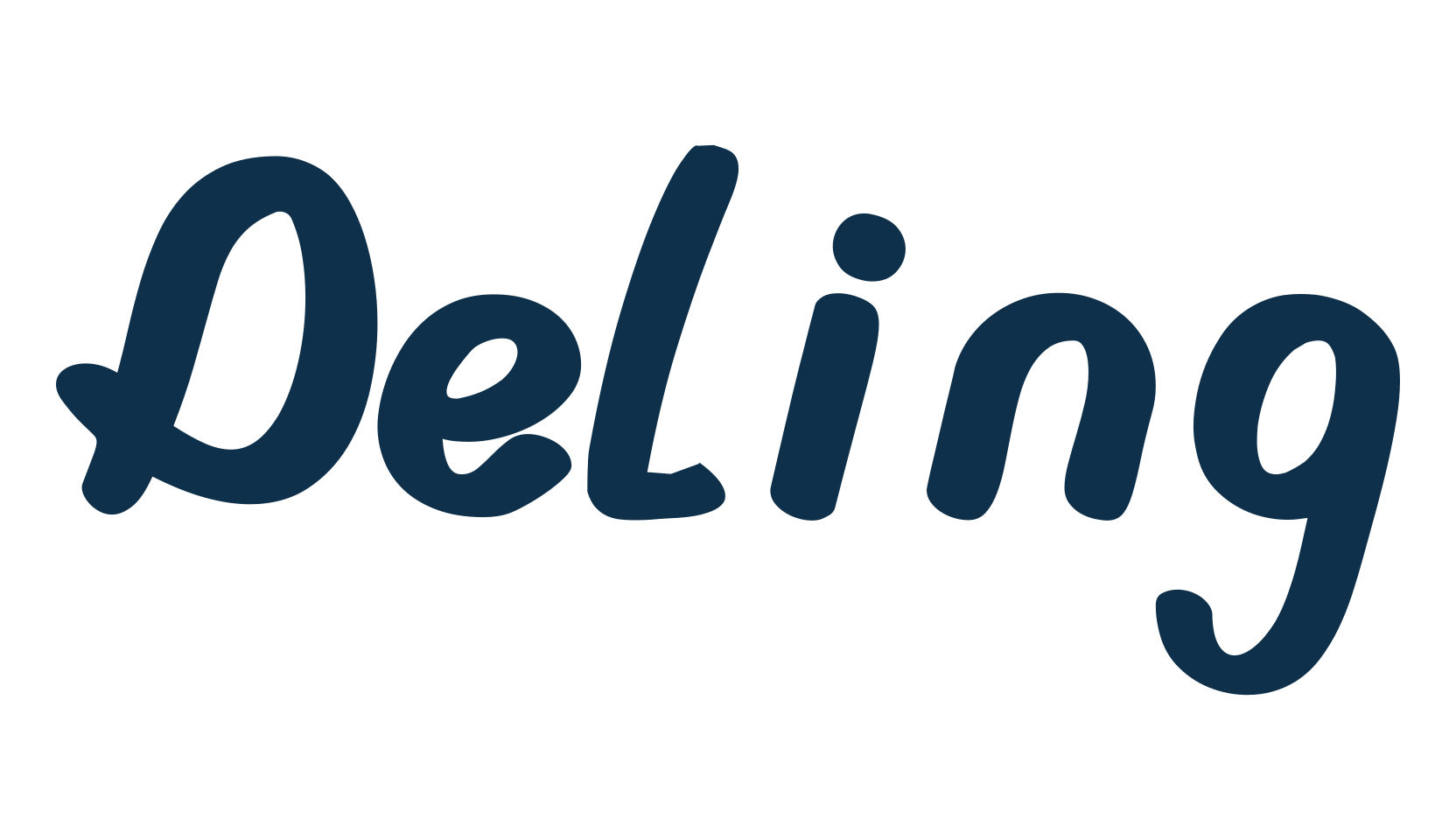 Deling, script handwritten fancy decorative calligraphy font preview