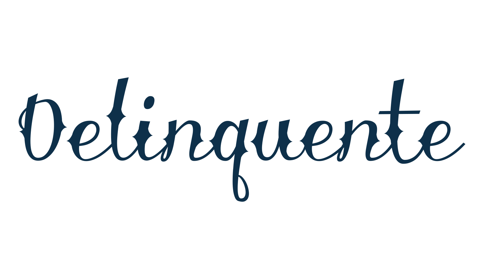 Delinquente, calligraphy font preview