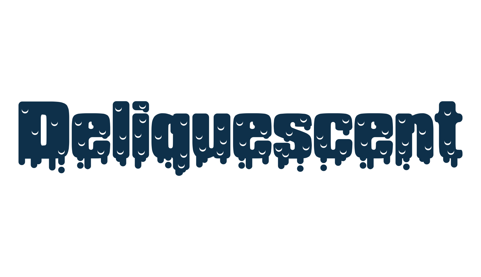 Deliquescent, decorative font preview