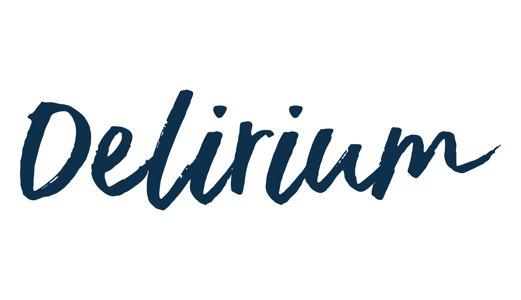 Delirium (delirium-2), brush font preview