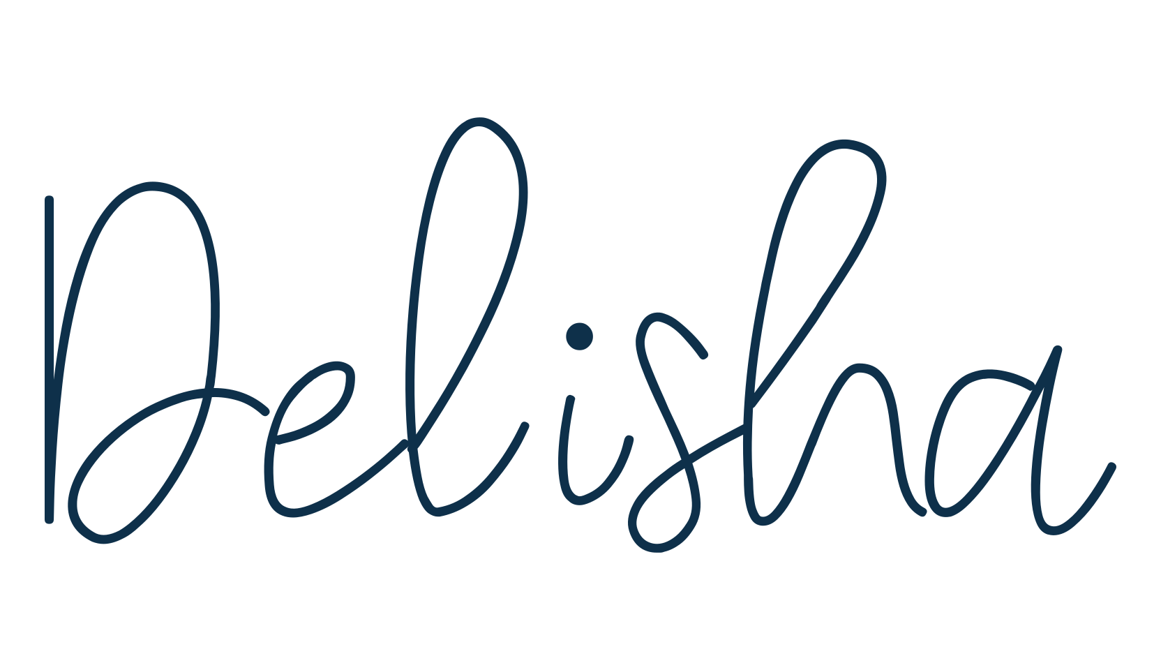 Delisha, handwriting font preview