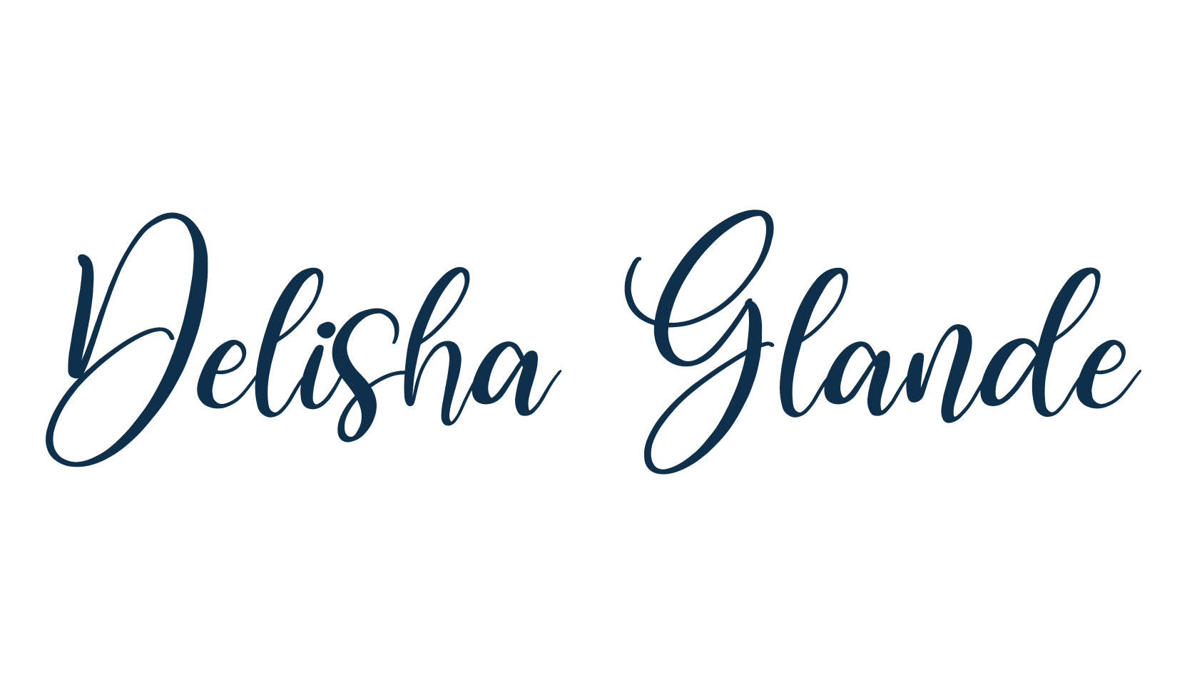 Delisha Glande, script calligraphy fancy decorative font preview