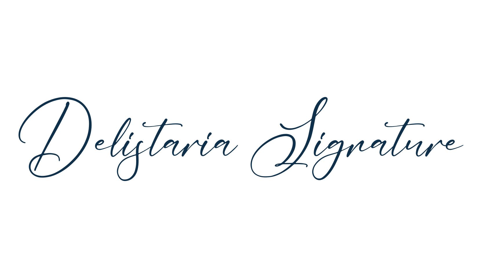 Delistaria Signature, handwriting font preview