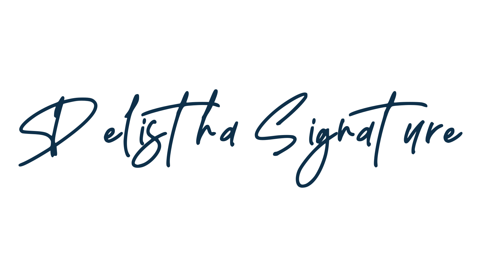 Delistha Signature, handwriting font preview