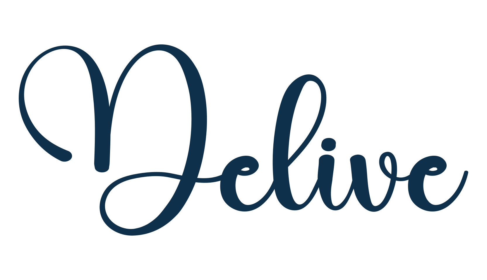 Delive, calligraphy font preview